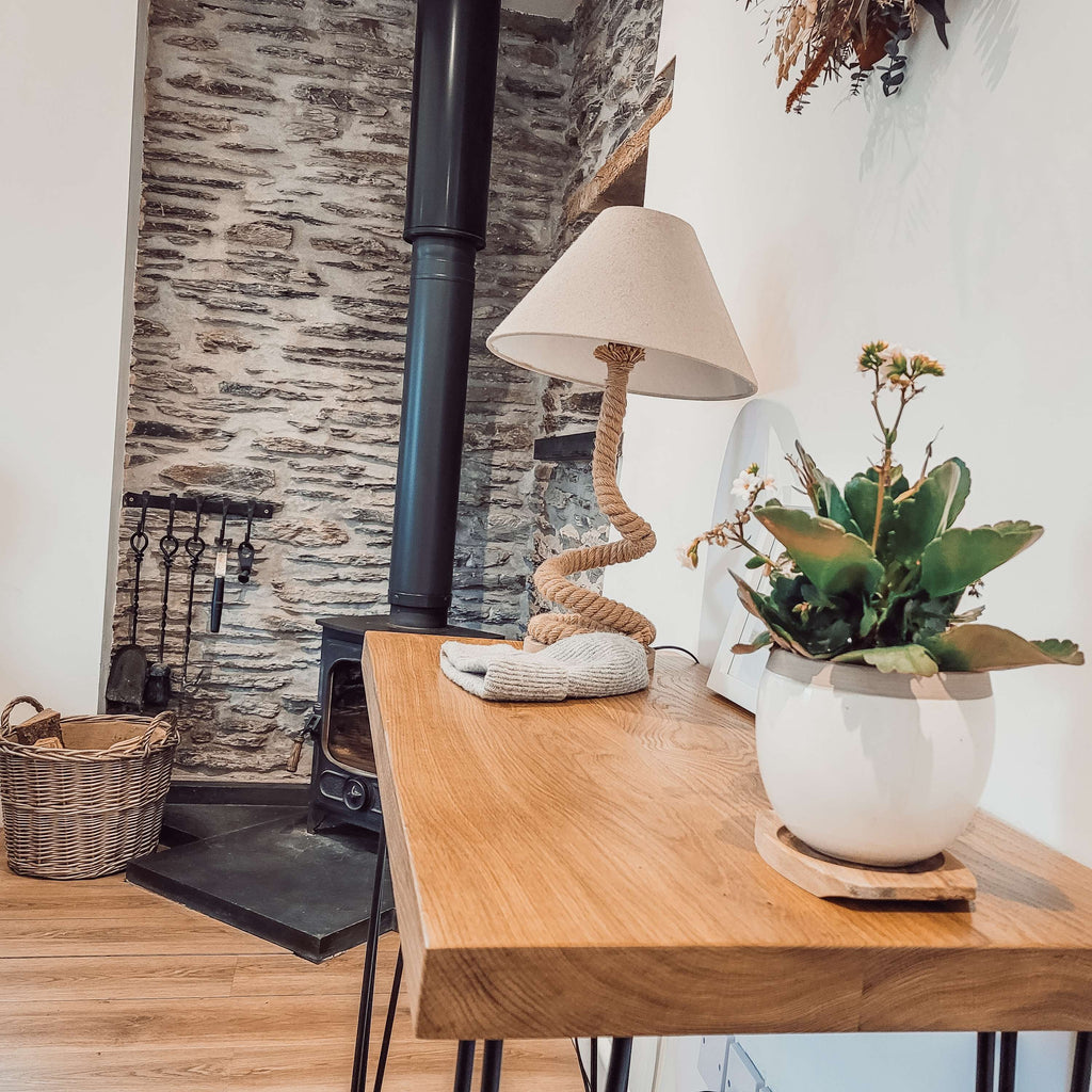 LARIA Oak Entryway Console / Wooden Hall Console - My Store