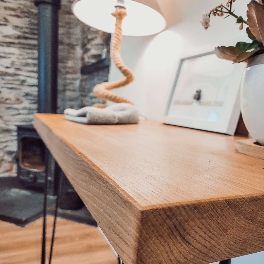 LARIA Oak Entryway Console / Wooden Hall Console - My Store