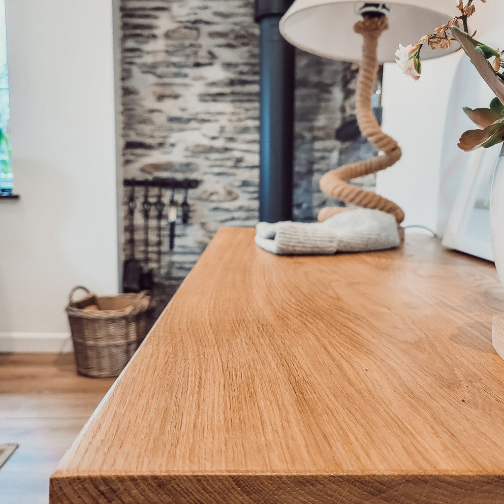 LARIA Oak Entryway Console / Wooden Hall Console - My Store