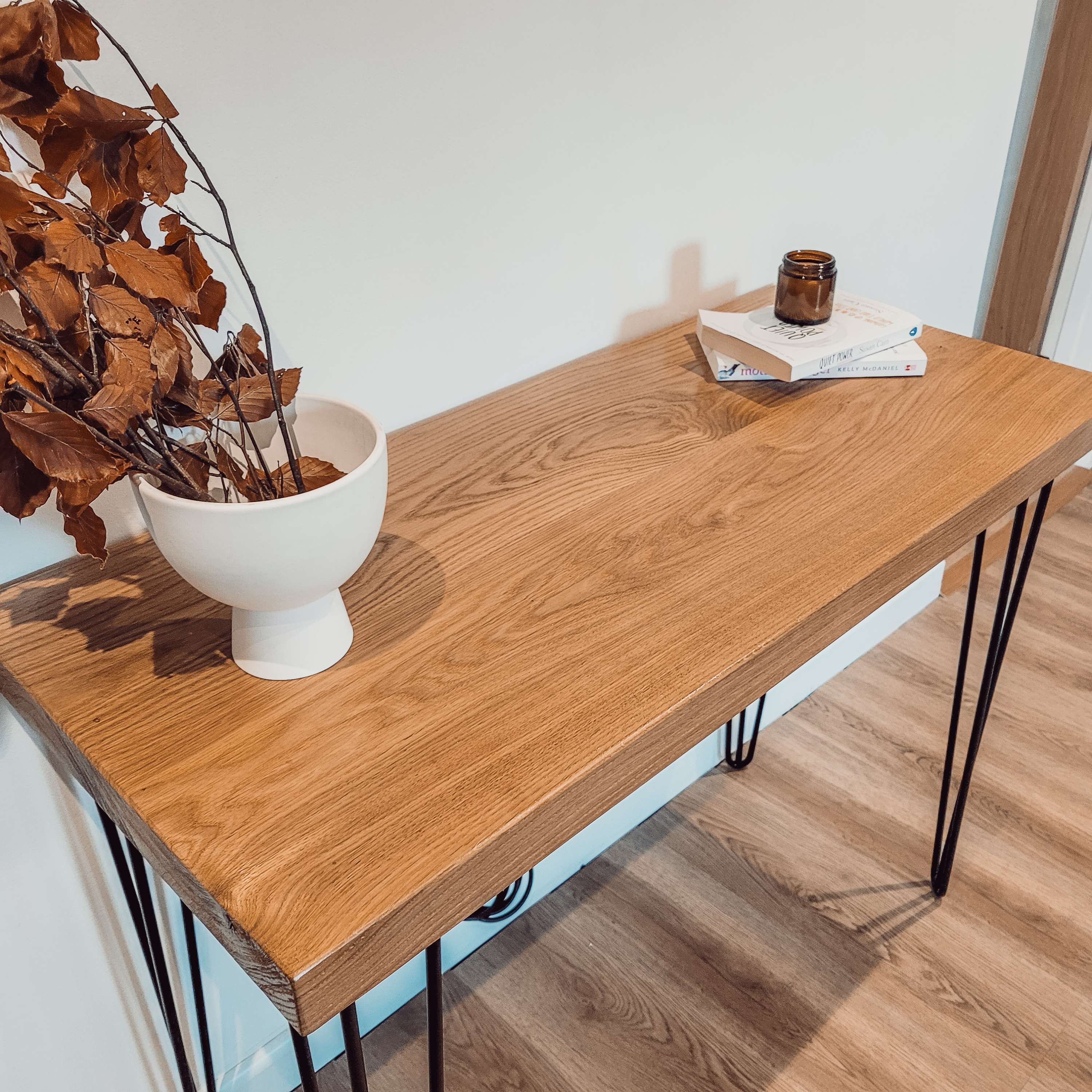 LARIA Oak Entryway Console / Wooden Hall Console - My Store