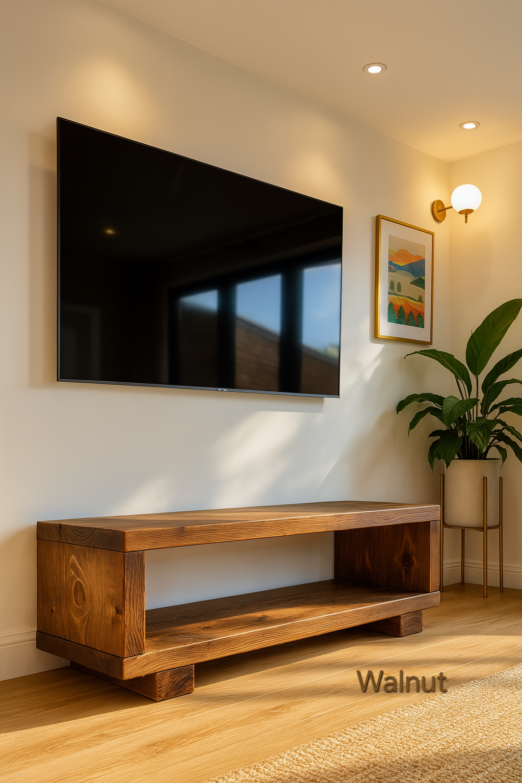 TORIE Solid Wood Chunky TV Unit - My Store