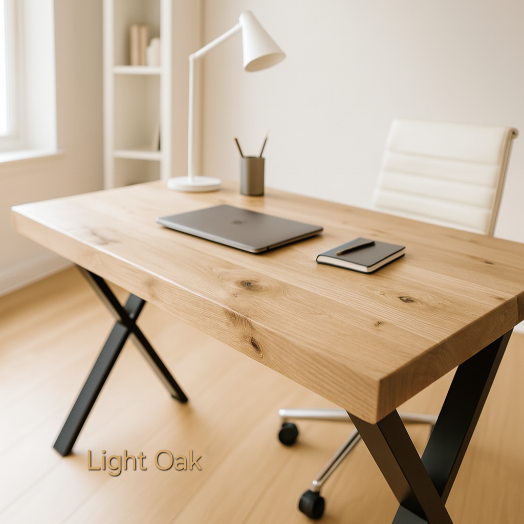 Study Desk / Table With X Cross Metal Legs - My Store