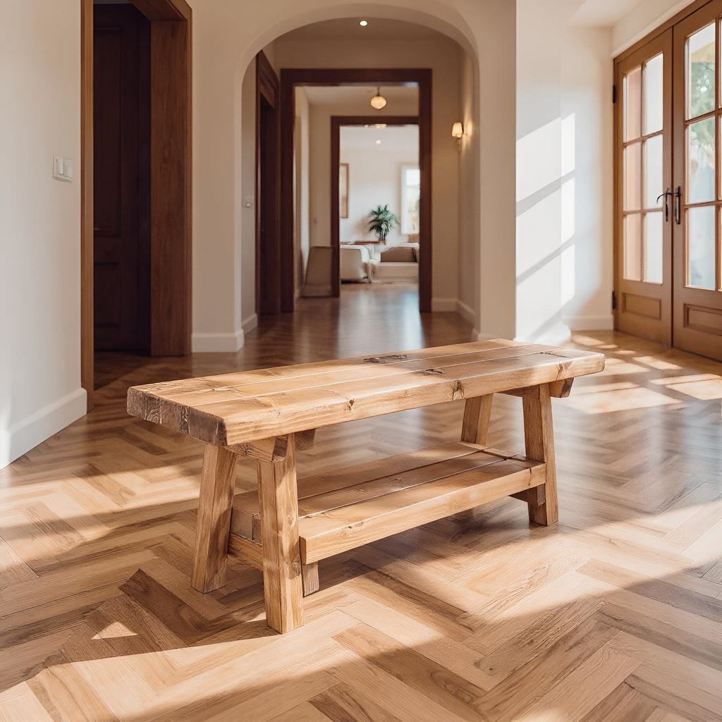 VORA Rustic Bench For Entryway - My Store
