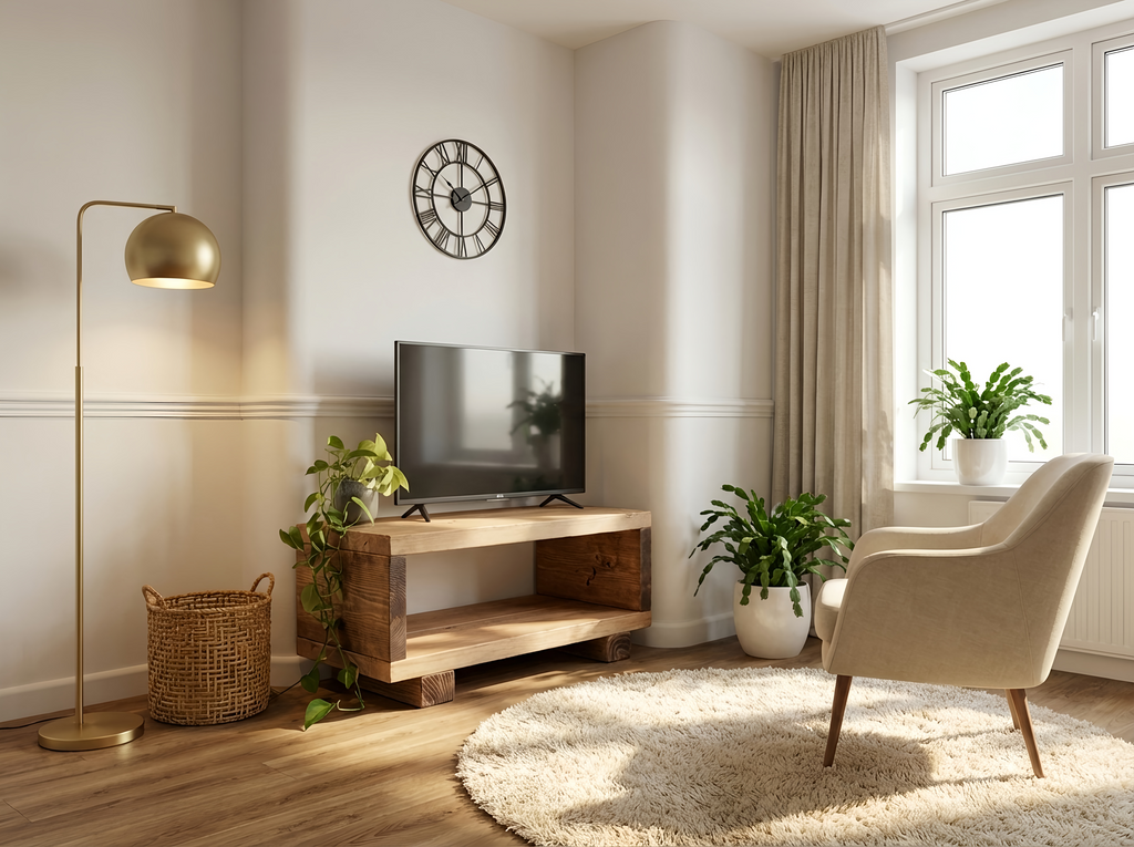 TORIE Solid Wood Chunky TV Unit - My Store